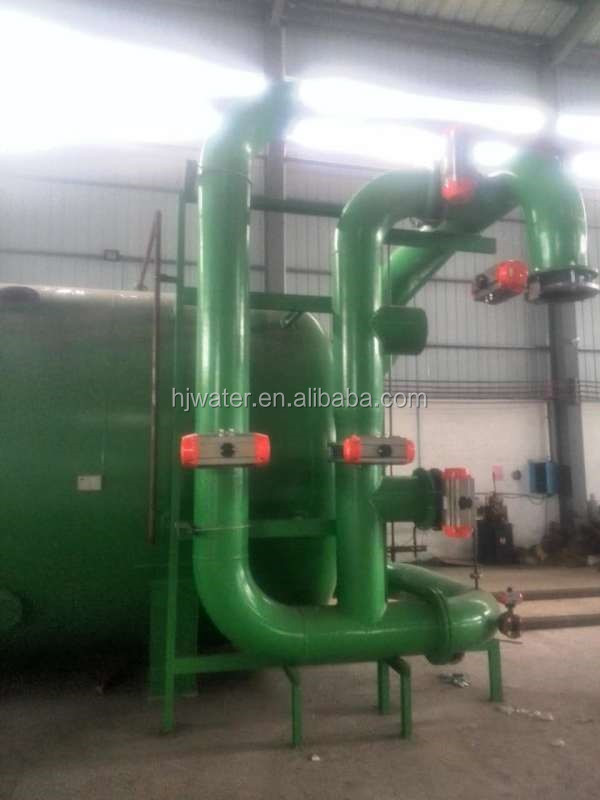 A23 Εξατομικευμένο φίλτρο άμμου οριζόντιο δοχείο από ανθρακούχο χάλυβα με εποξειδική βαφή με πνευματική βαλβίδα πεταλούδας ή ηλεκτρική πεταλούδα 2